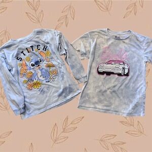 Stitch Barbie girls tshirt long sleeve tie dye bundle